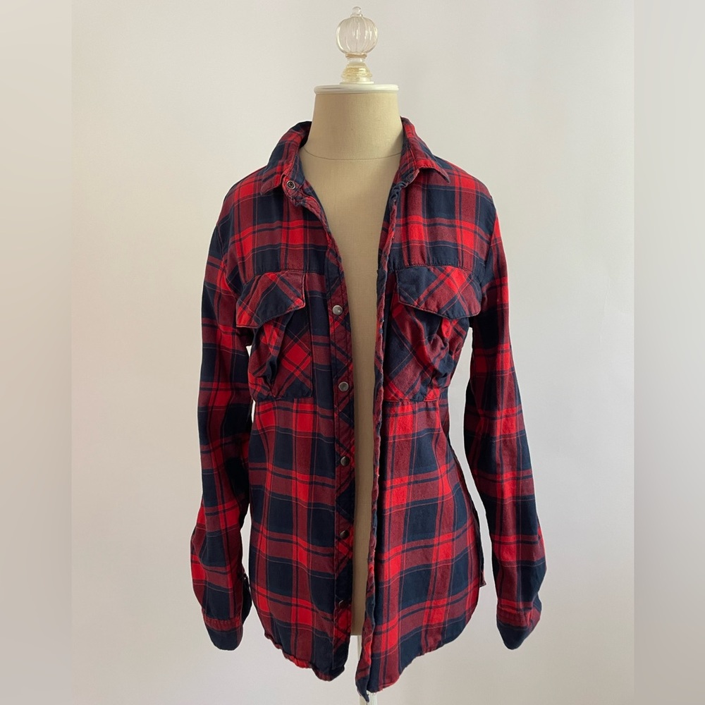 Long Sleeve plaid women’s top
